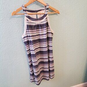 Skies are Blue Dress - Blue striped dress - size large